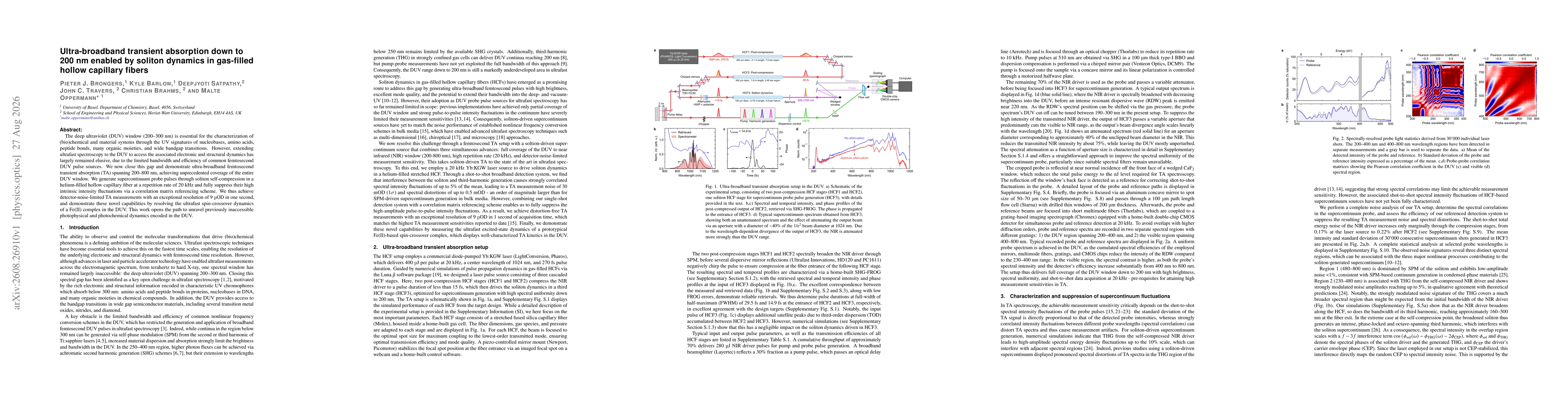 Thumbnail for Ultra-broadband transient absorption down to 200 nm enabled by soliton dynamics in gas-filled hollow capillary fibers
