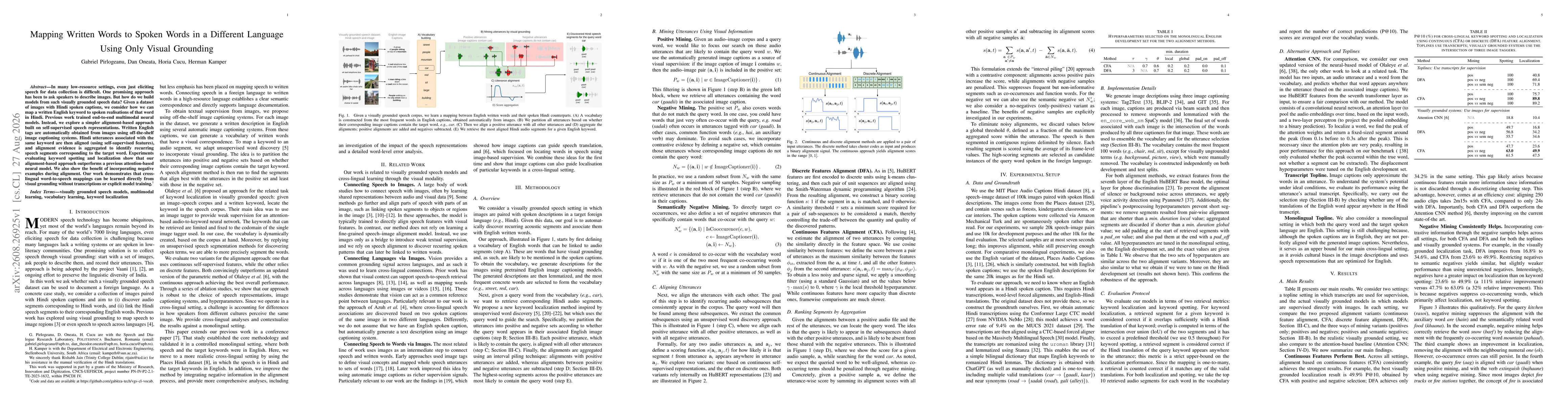 Thumbnail for Mapping Written Words to Spoken Words in a Different Language Using Only Visual Grounding
