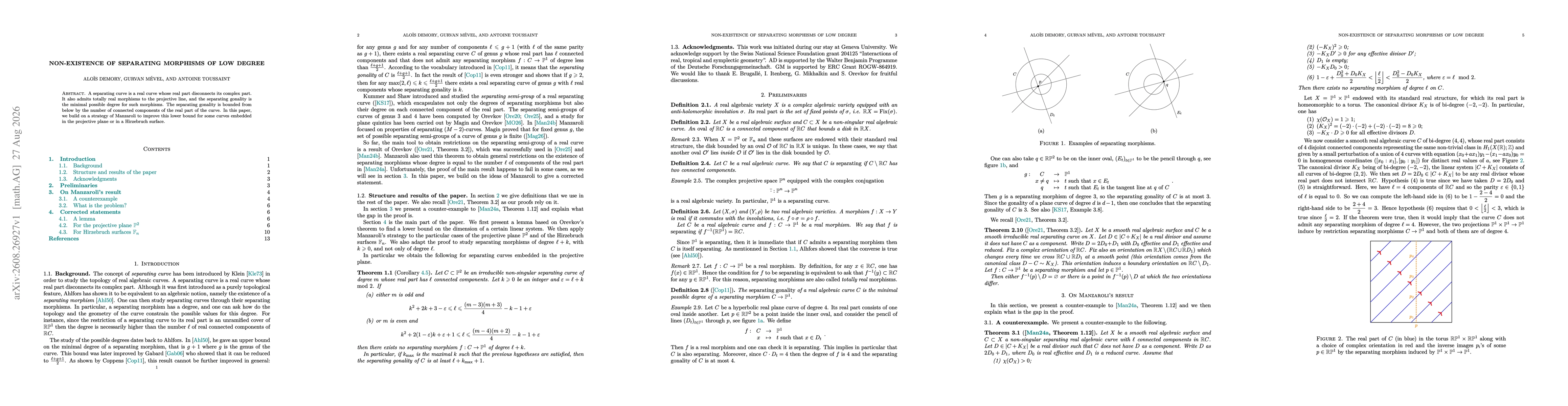 Thumbnail for Non-existence of separating morphisms of low degree