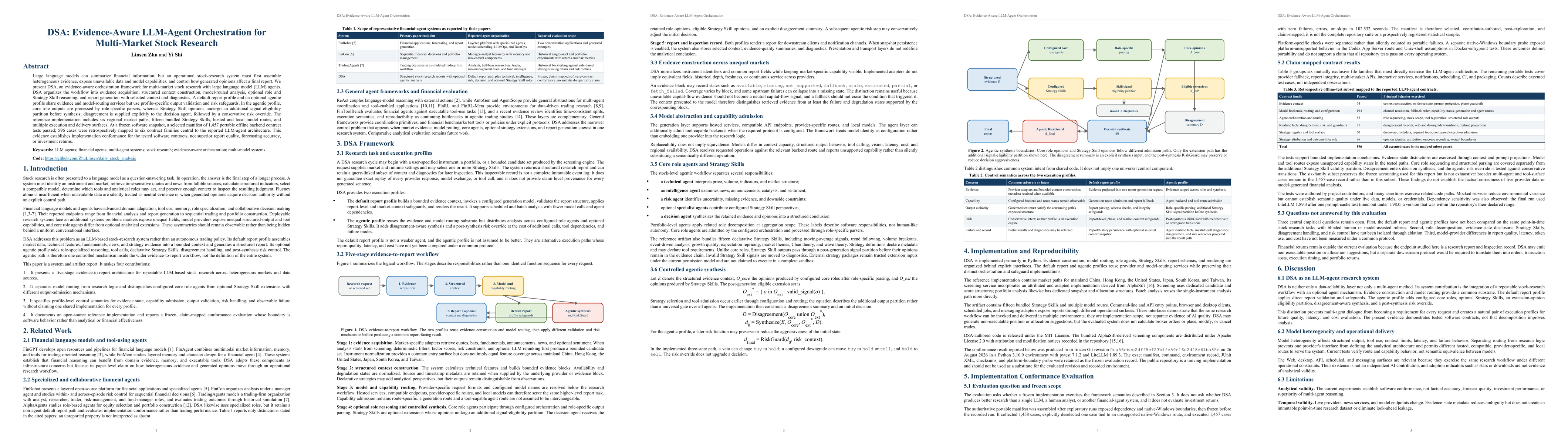Thumbnail for DSA: Evidence-Aware LLM-Agent Orchestration for Multi-Market Stock Research