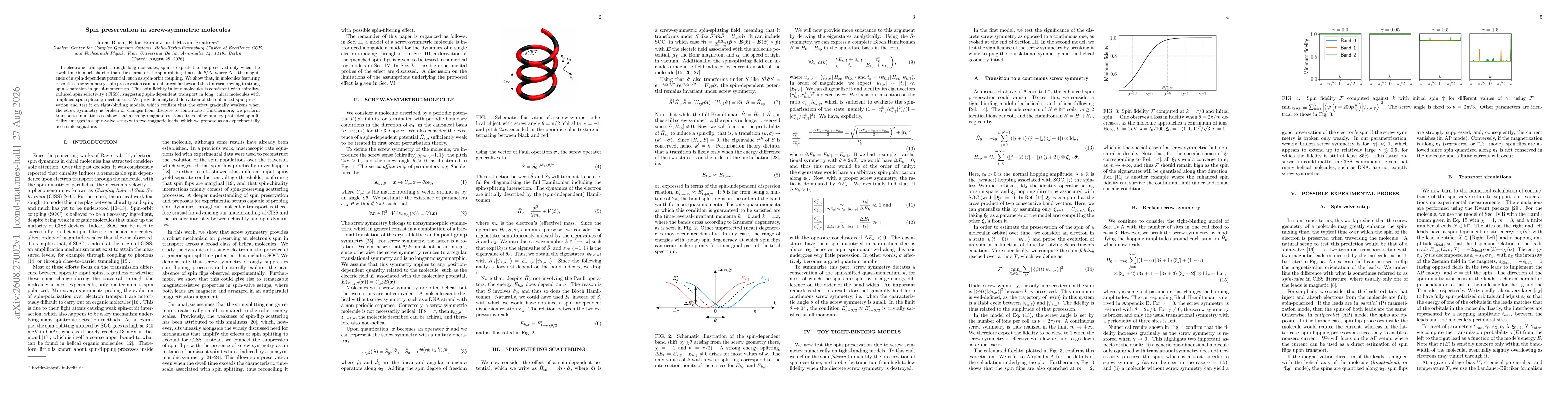 Thumbnail for Spin preservation in screw-symmetric molecules
