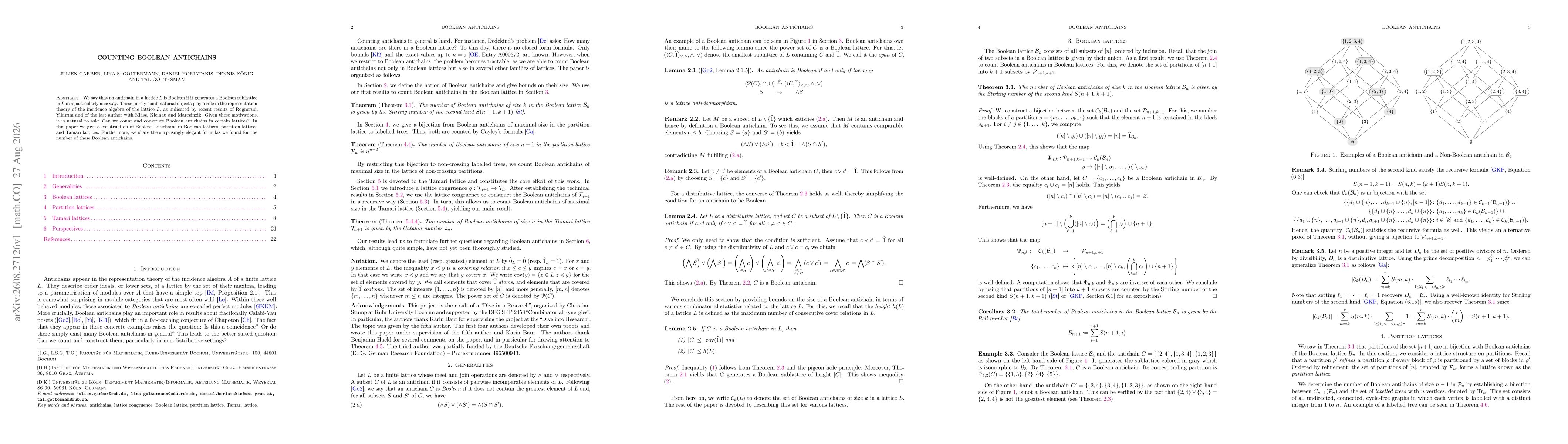 Thumbnail for Counting Boolean Antichains