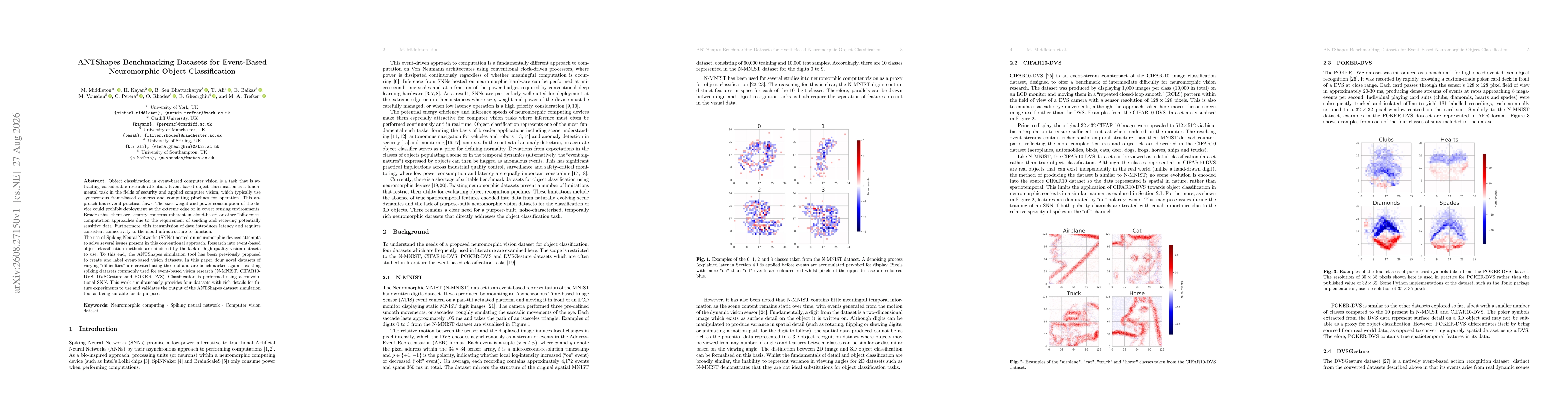 Thumbnail for ANTShapes Benchmarking Datasets for Event-Based Neuromorphic Object Classification