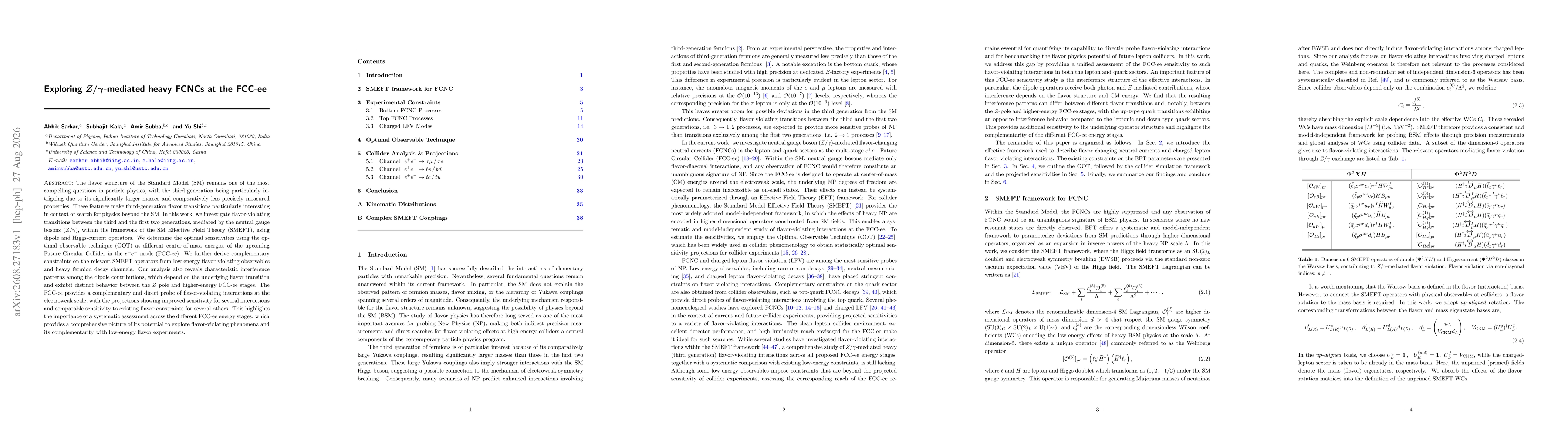 Thumbnail for Exploring $Z/γ$-mediated heavy FCNCs at the FCC-ee