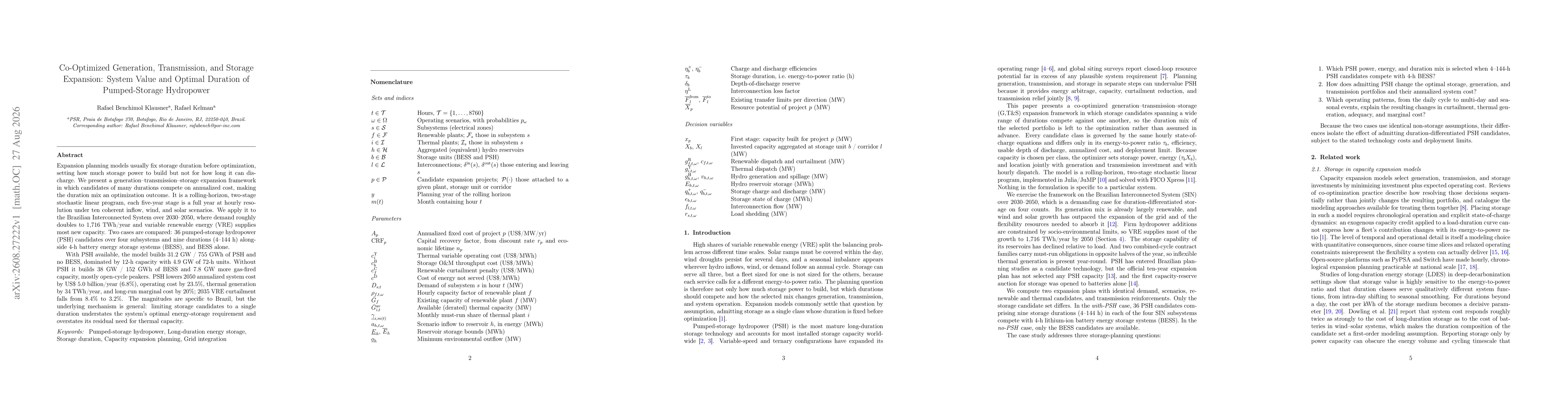 Thumbnail for Co-Optimized Generation, Transmission, and Storage Expansion: System Value and Optimal Duration of Pumped-Storage Hydropower