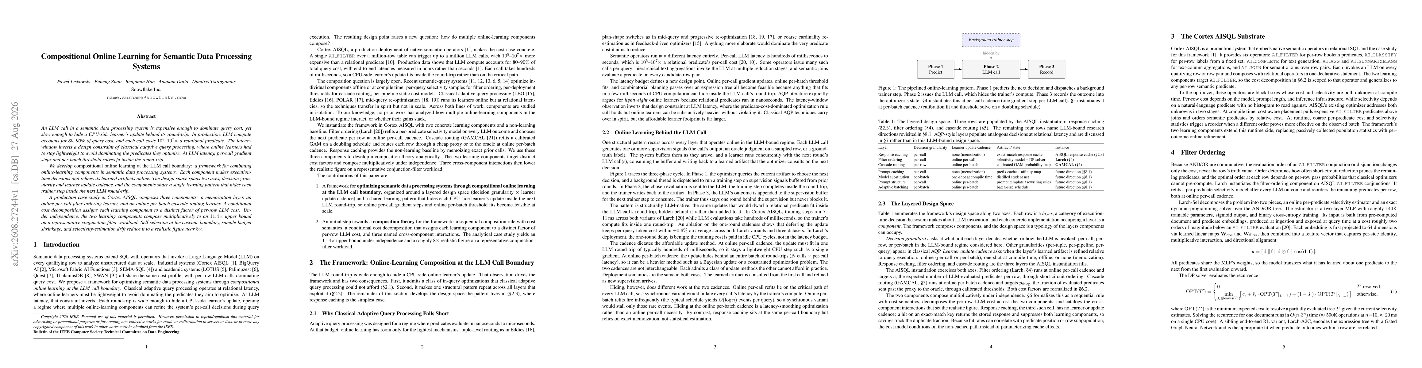 Thumbnail for Compositional Online Learning for Semantic Data Processing Systems