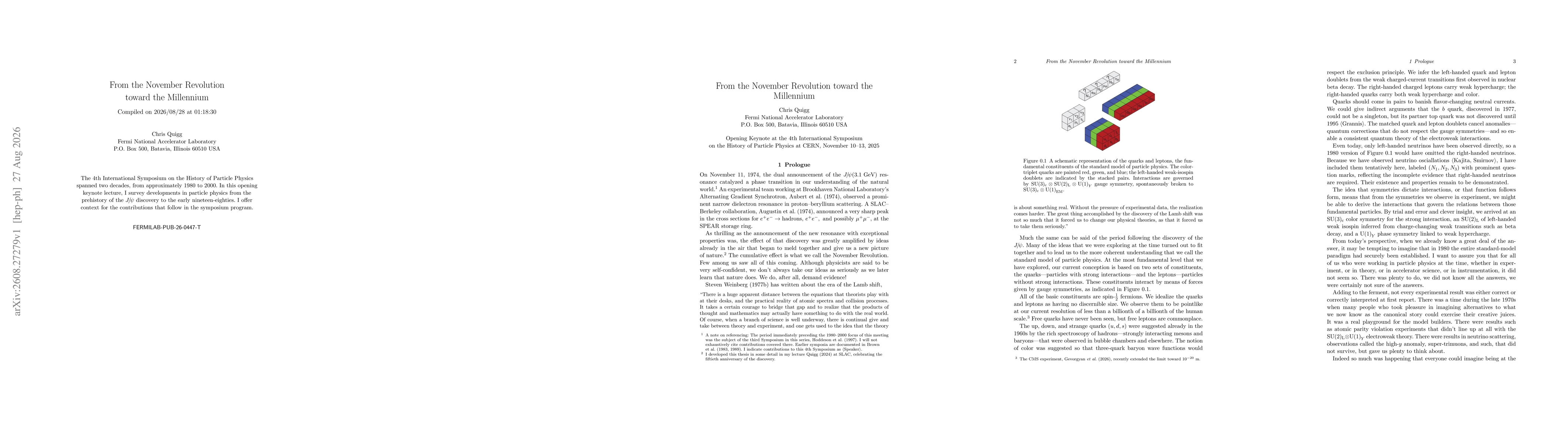 Thumbnail for From the November Revolution toward the Millennium