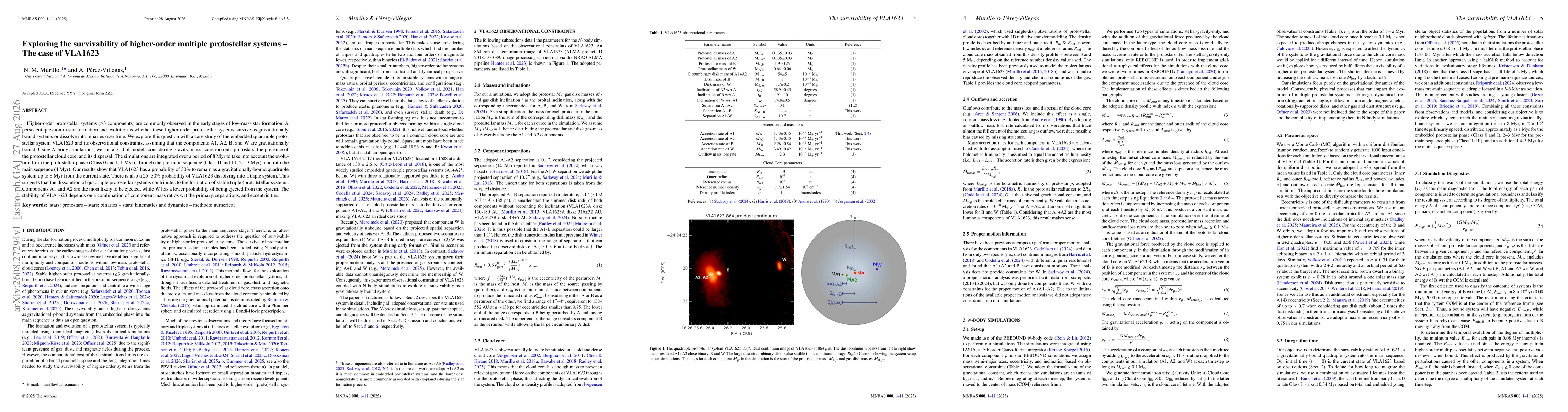 Thumbnail for Exploring the survivability of higher-order multiple protostellar systems -- The case of VLA1623