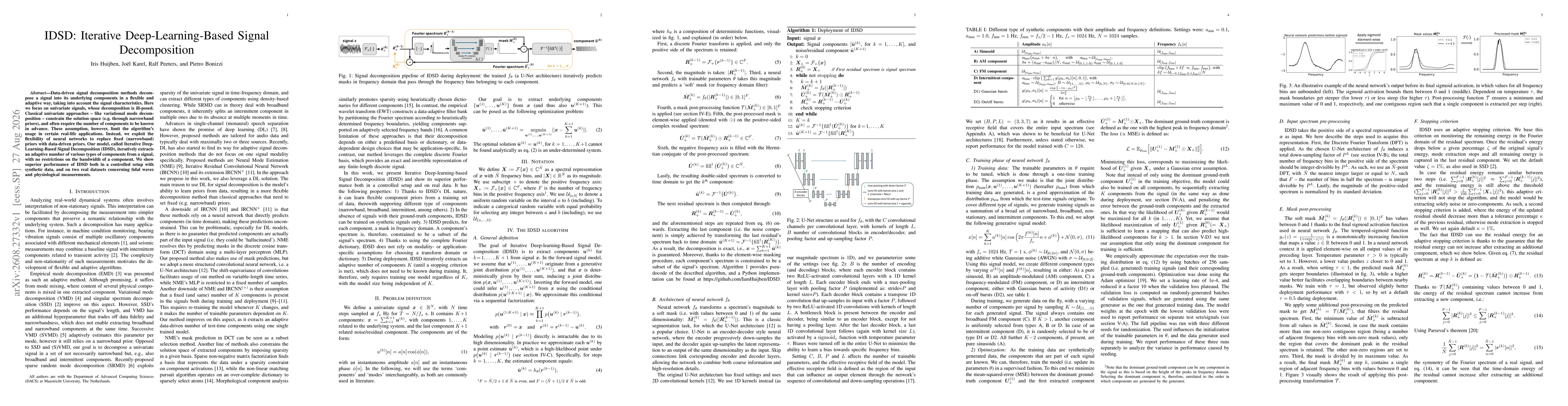 Thumbnail for IDSD: Iterative Deep-Learning-Based Signal Decomposition