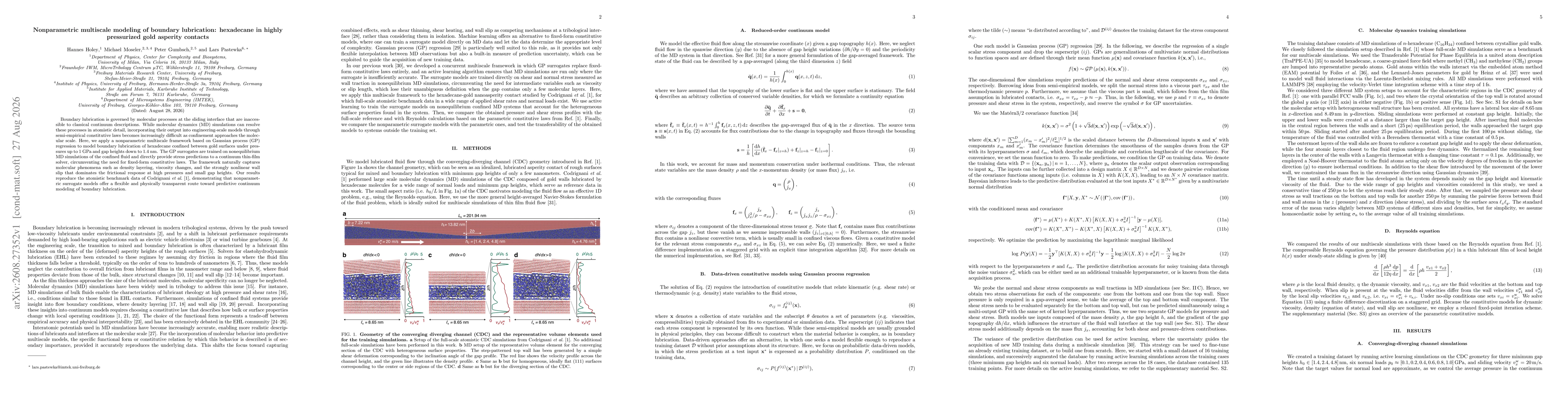 Thumbnail for Nonparametric multiscale modeling of boundary lubrication: hexadecane in highly pressurized gold asperity contacts