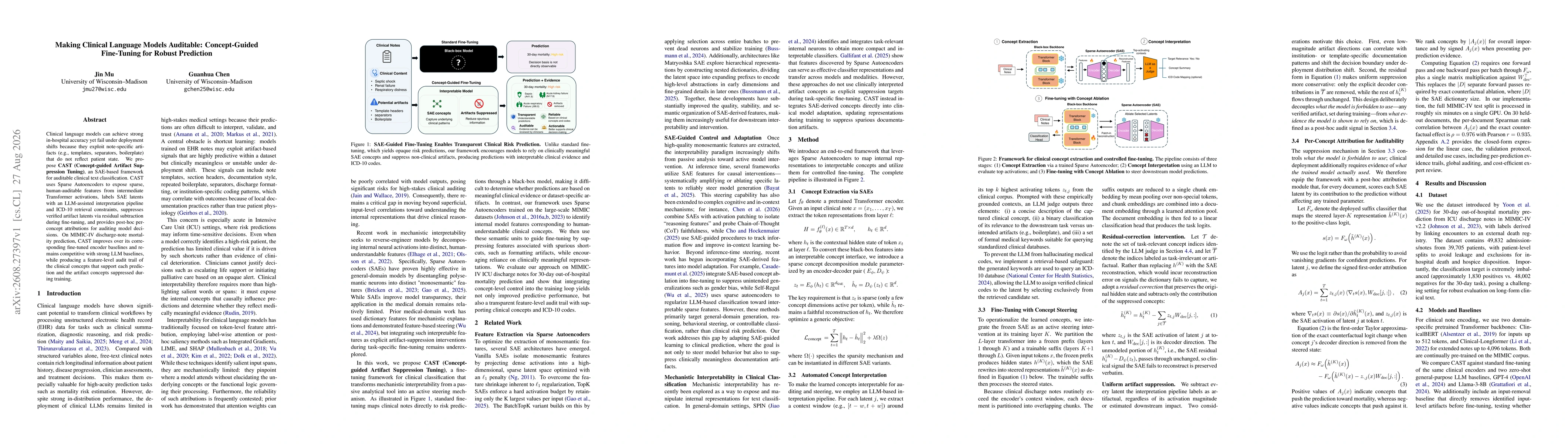 Thumbnail for Making Clinical Language Models Auditable: Concept-Guided Fine-Tuning for Robust Prediction