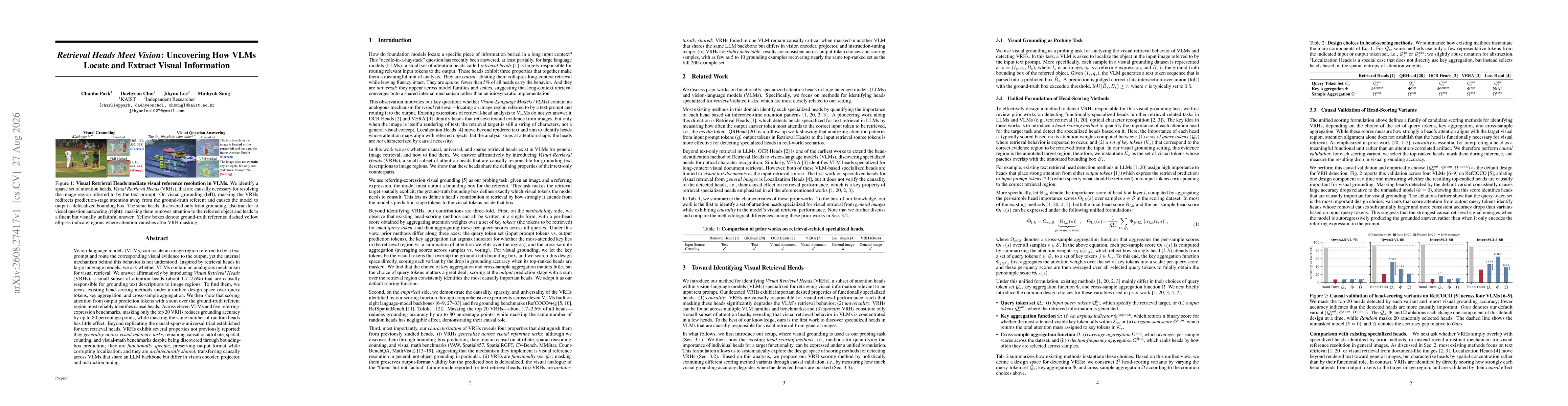 Thumbnail for Retrieval Heads Meet Vision: Uncovering How VLMs Locate and Extract Visual Information