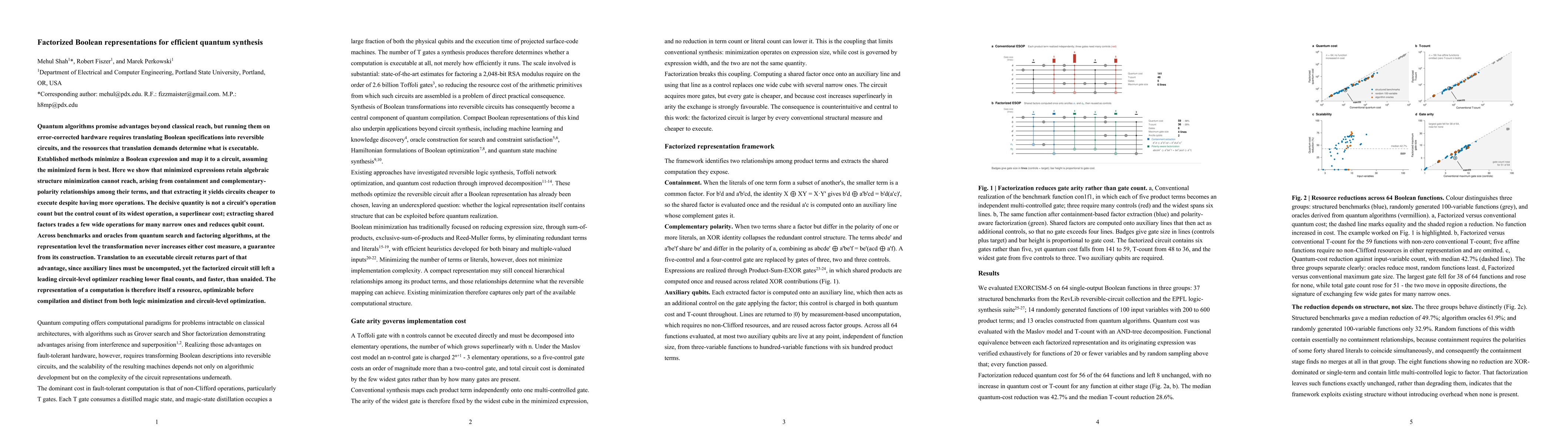 Thumbnail for Factorized Boolean representations for efficient quantum synthesis
