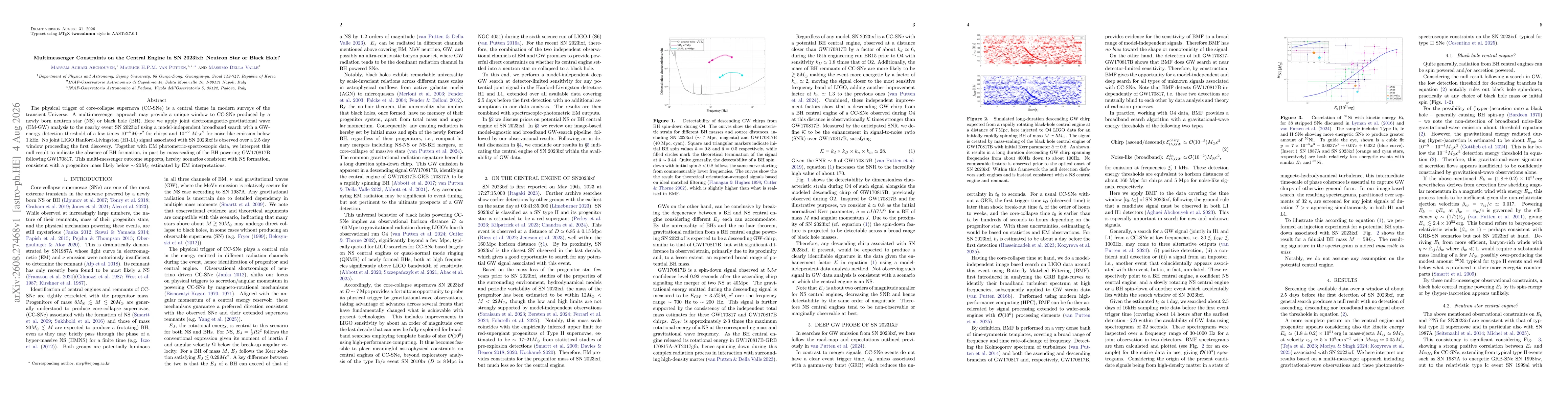 Thumbnail for Multimessenger Constraints on the Central Engine in SN 2023ixf: Neutron Star or Black Hole?