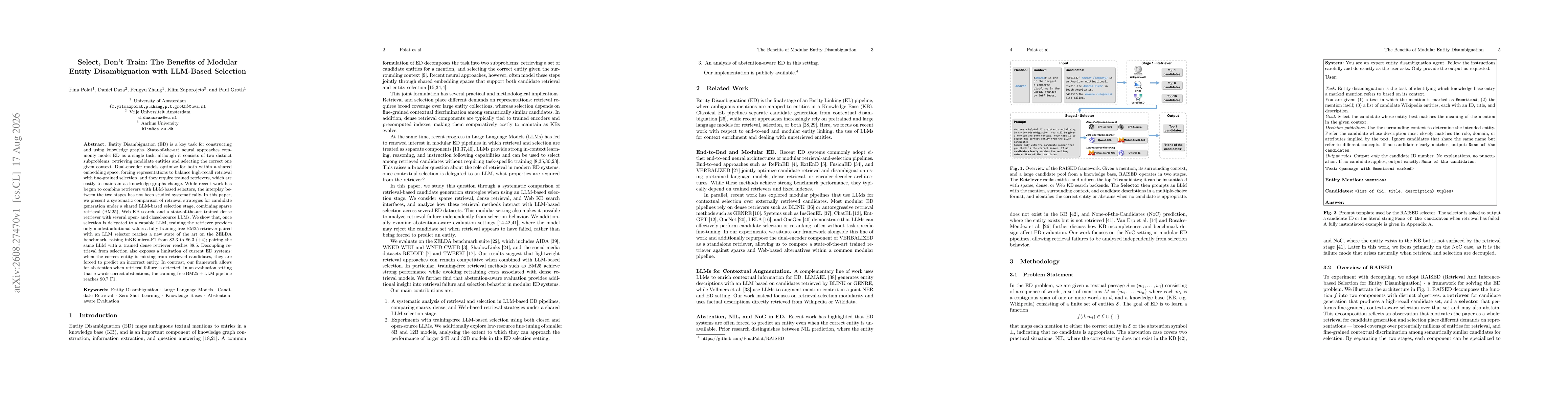Thumbnail for Select, Don't Train: The Benefits of Modular Entity Disambiguation with LLM-Based Selection
