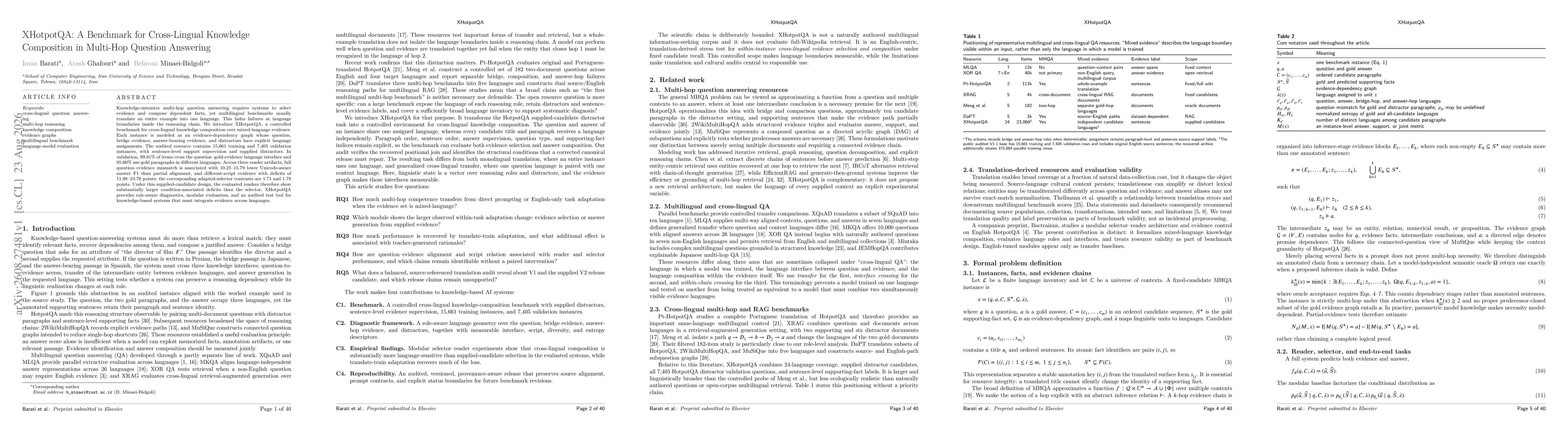 Thumbnail for XHotpotQA: A Benchmark for Cross-Lingual Knowledge Composition in Multi-Hop Question Answering