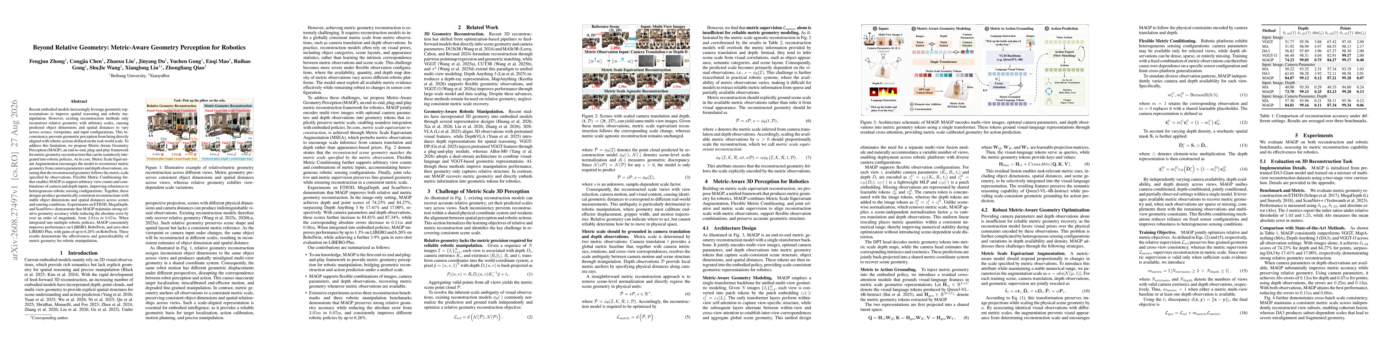 Thumbnail for Beyond Relative Geometry: Metric-Aware Geometry Perception for Robotics