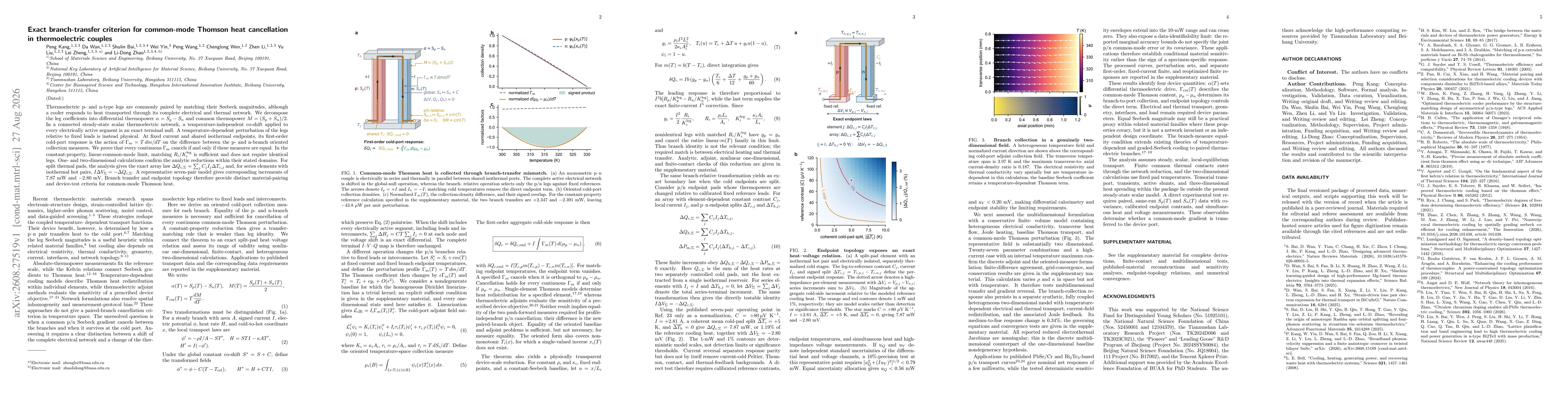 Thumbnail for Exact branch-transfer criterion for common-mode Thomson heat cancellation in thermoelectric couples