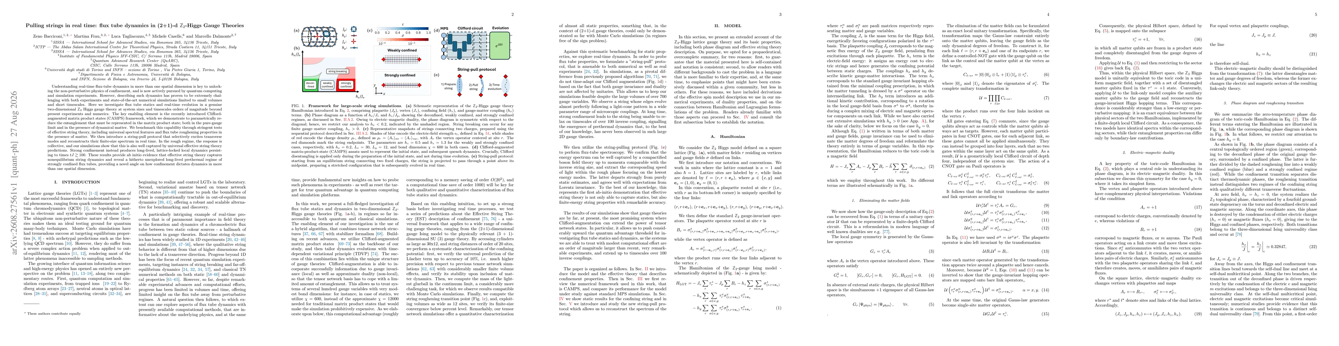 Thumbnail for Pulling strings in real time: flux tube dynamics in (2+1)-d $\mathbb{Z}_2$-Higgs Gauge Theories