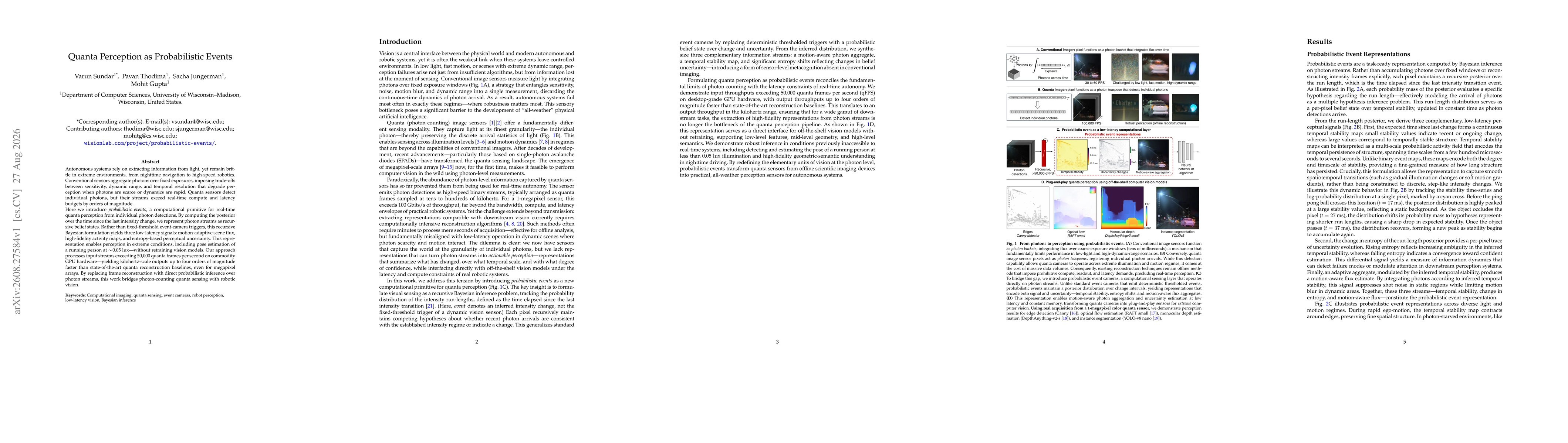 Thumbnail for Quanta Perception as Probabilistic Events
