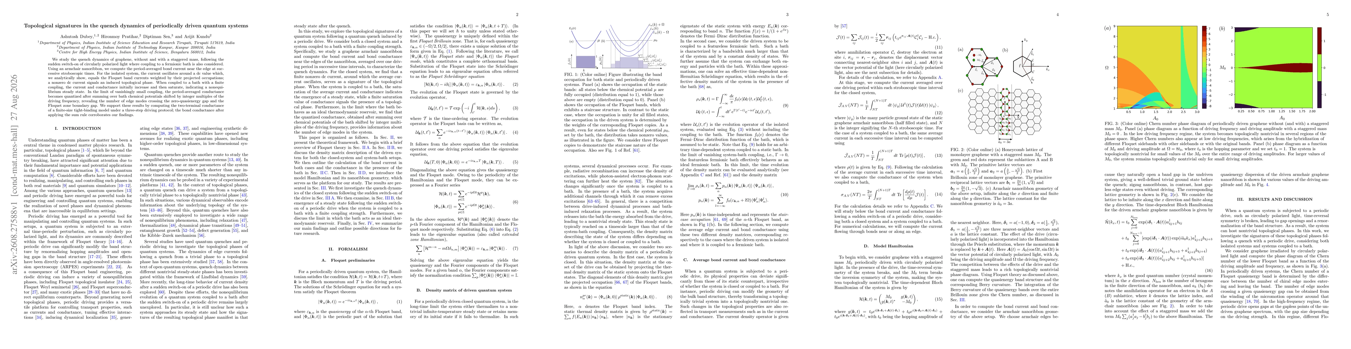Thumbnail for Topological signatures in the quench dynamics of periodically driven quantum systems