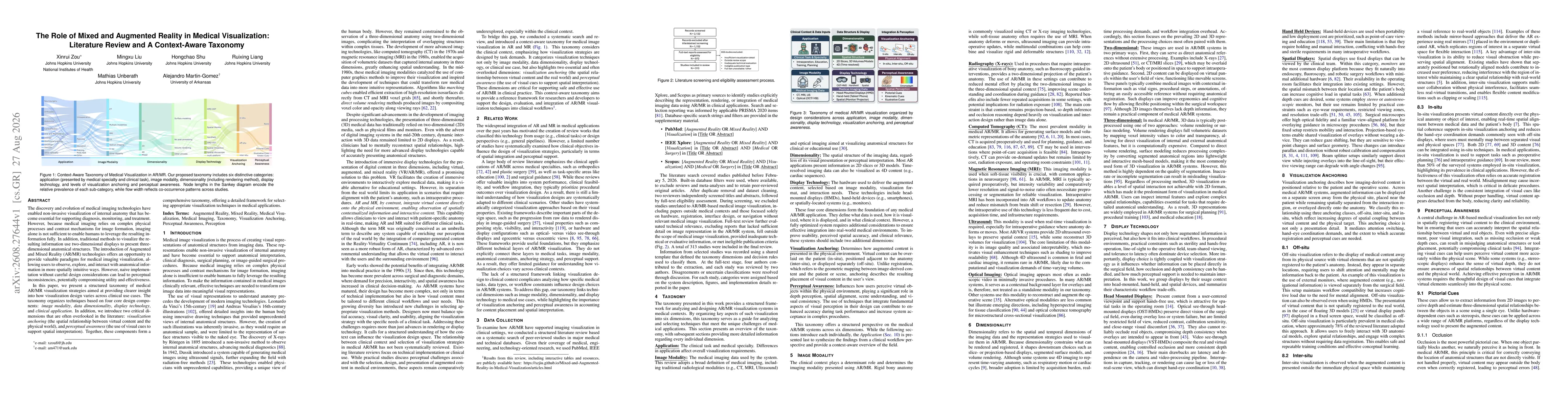Thumbnail for The Role of Mixed and Augmented Reality in Medical Visualization: Literature Review and A Context-Aware Taxonomy