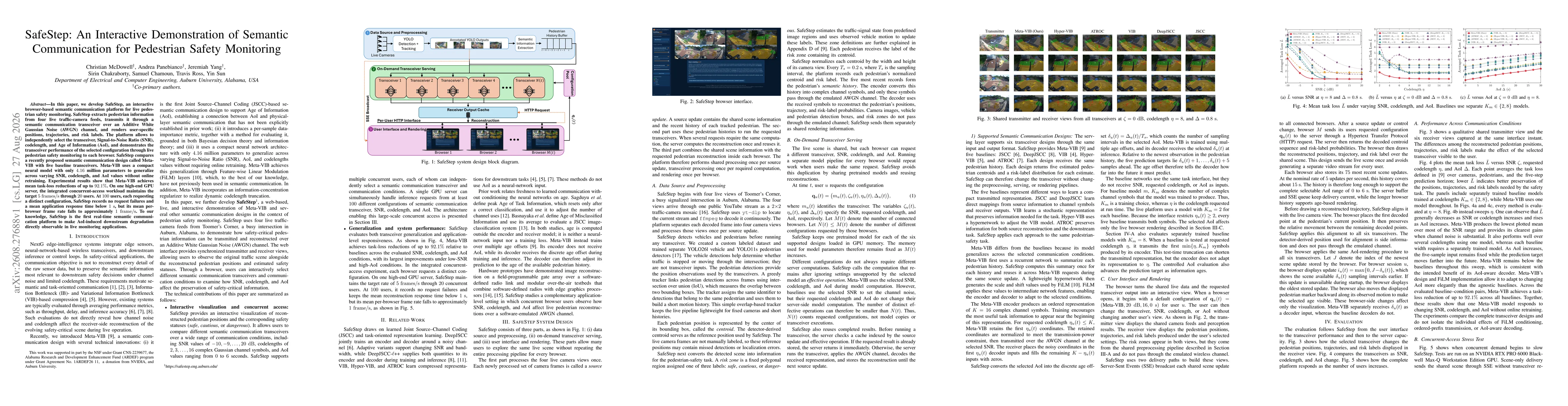 Thumbnail for SafeStep: An Interactive Demonstration of Semantic Communication for Pedestrian Safety Monitoring