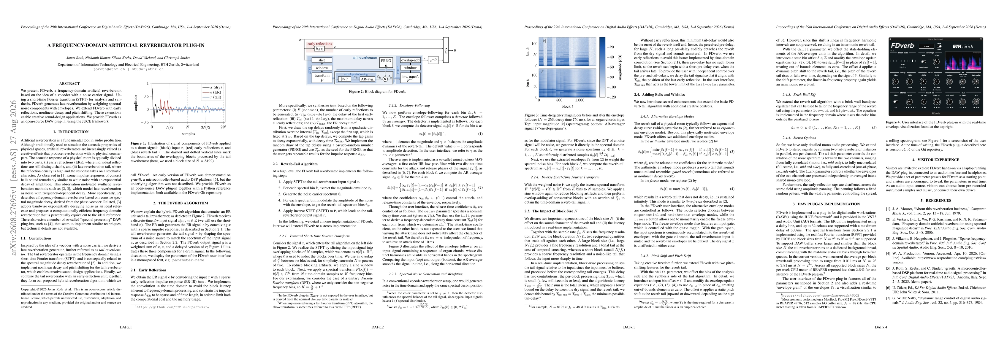 Thumbnail for A Frequency-Domain Artificial Reverberator Plug-In
