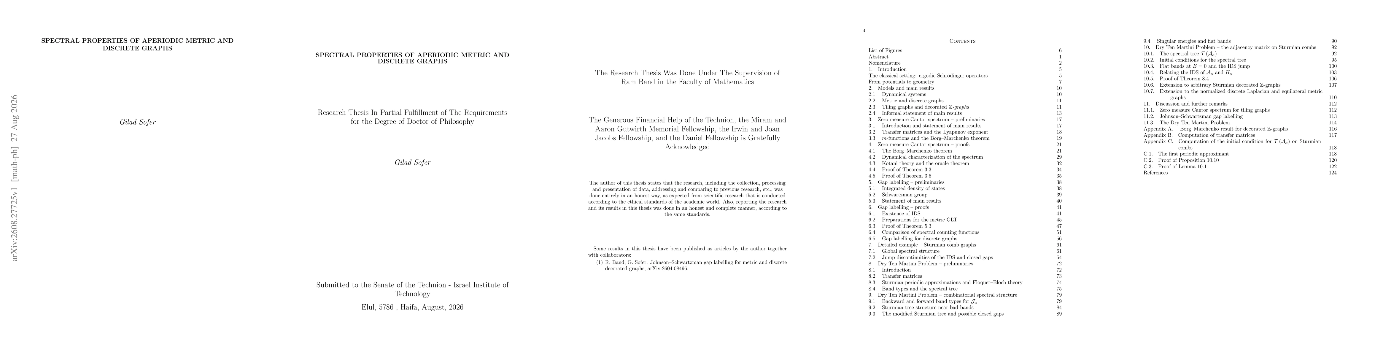 Thumbnail for Spectral properties of aperiodic metric and discrete graphs