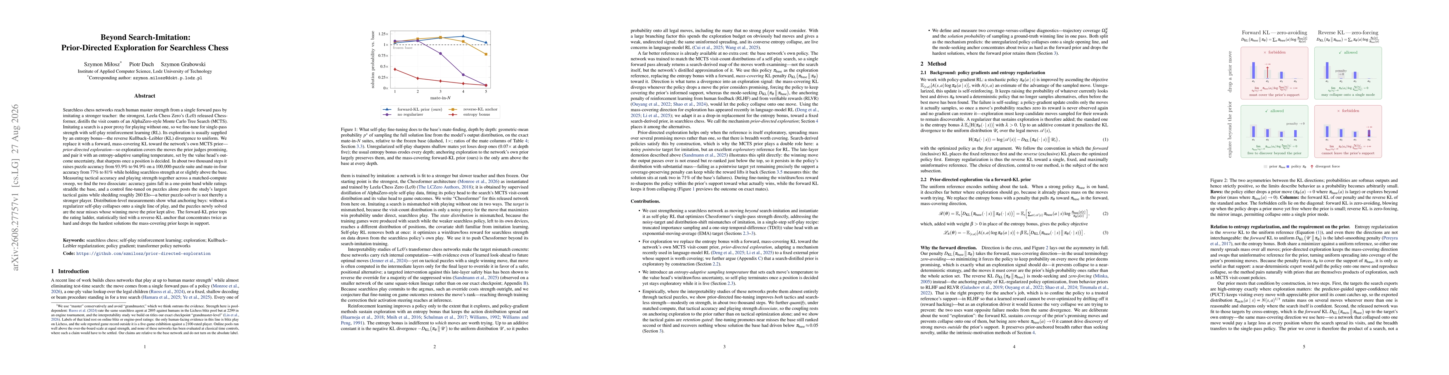 Thumbnail for Beyond Search-Imitation: Prior-Directed Exploration for Searchless Chess