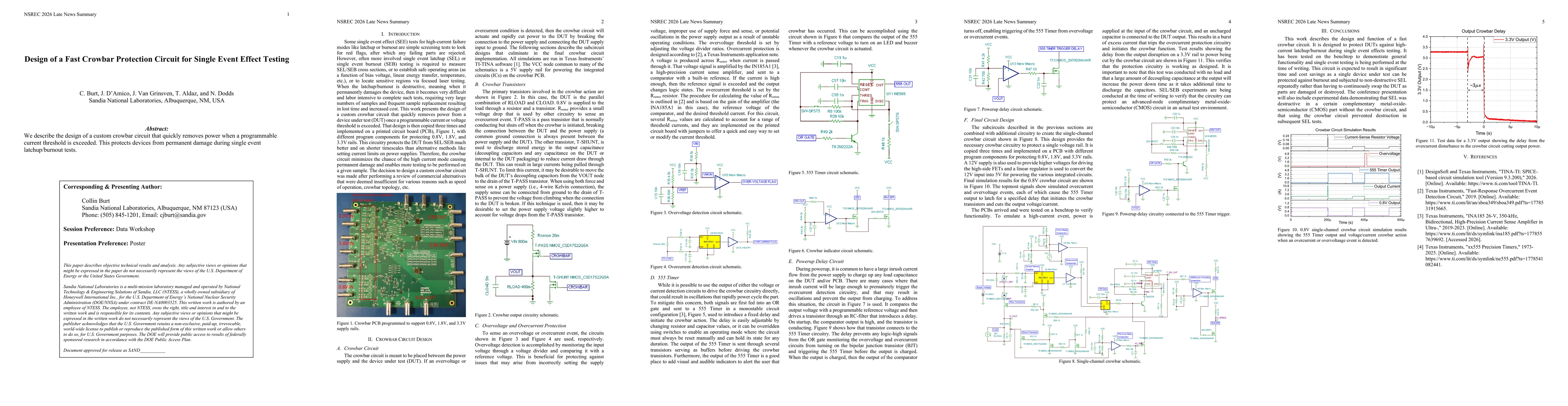 Thumbnail for Design of a Fast Crowbar Protection Circuit for Single Event Effect Testing