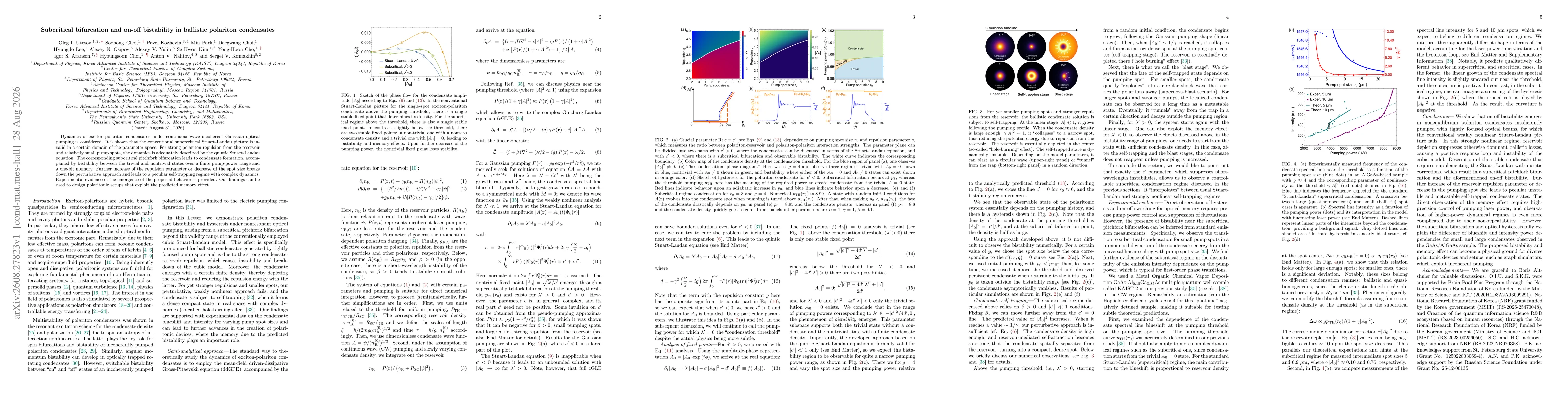 Thumbnail for Subcritical bifurcation and on-off bistability in ballistic polariton condensates