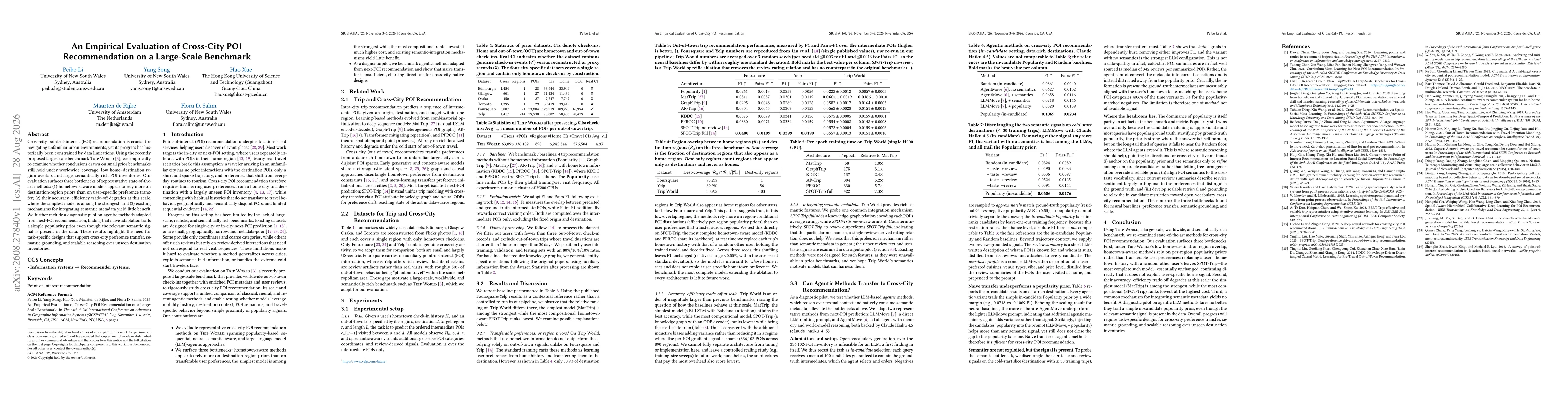 Thumbnail for An Empirical Evaluation of Cross-City POI Recommendation on a Large-Scale Benchmark