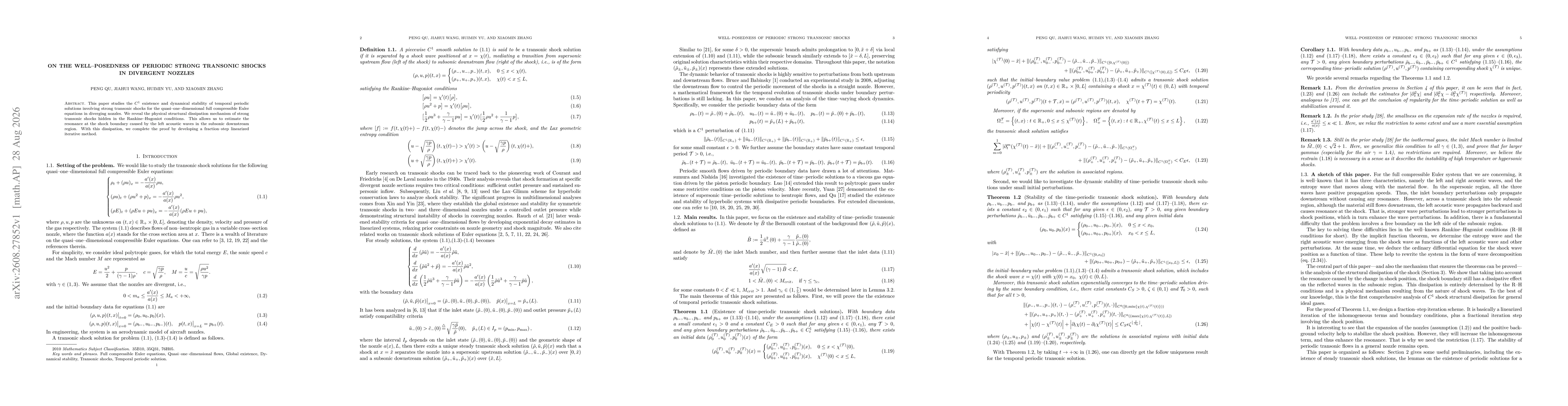 Thumbnail for On the Well-Posedness of Periodic Strong Transonic Shocks in Divergent Nozzles
