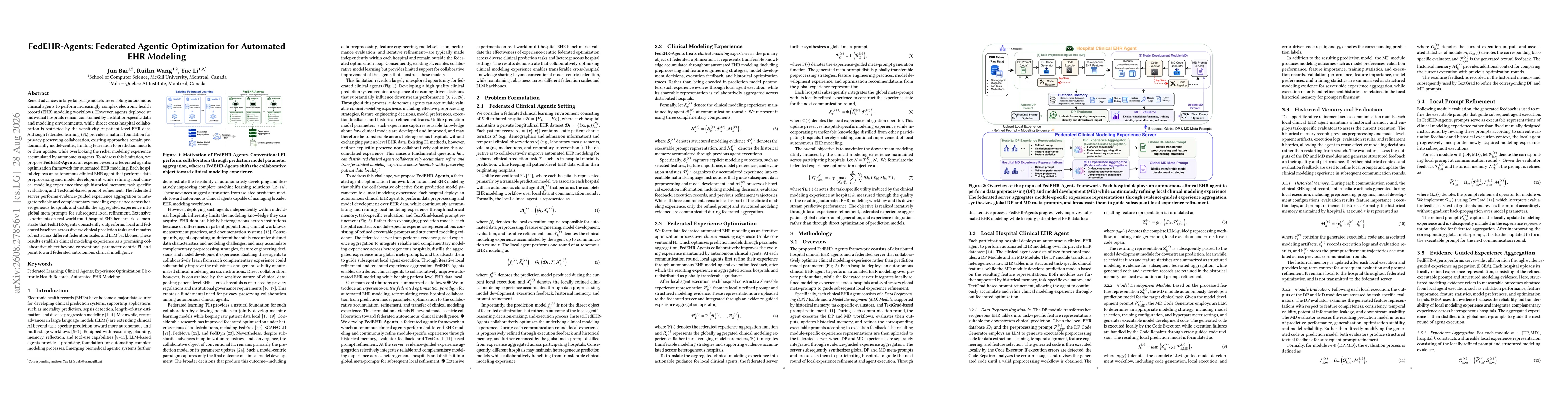 Thumbnail for FedEHR-Agents: Federated Agentic Optimization for Automated EHR Modeling