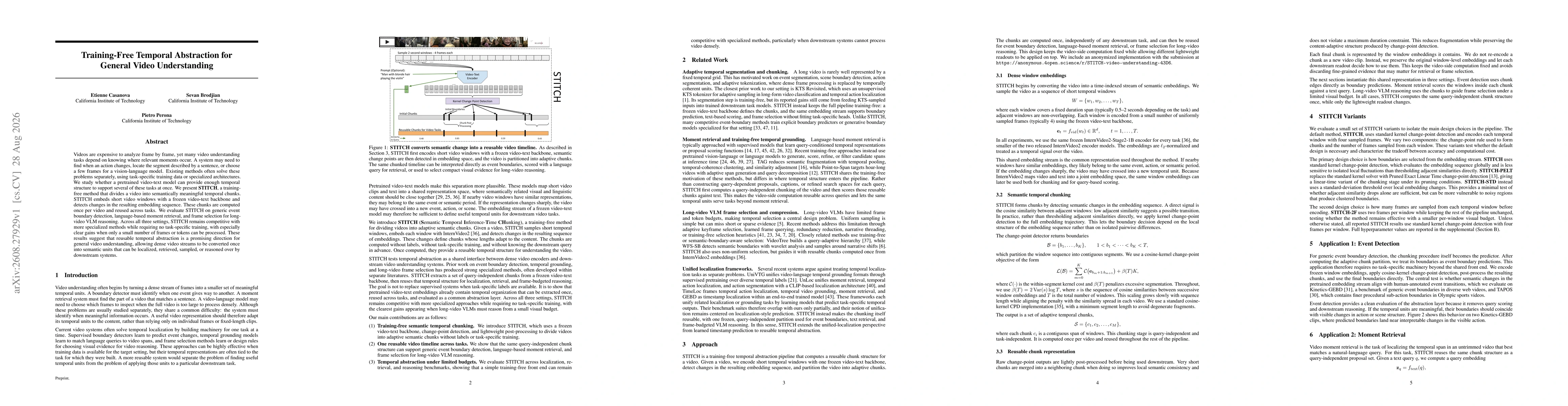 Thumbnail for Training-Free Temporal Abstraction for General Video Understanding