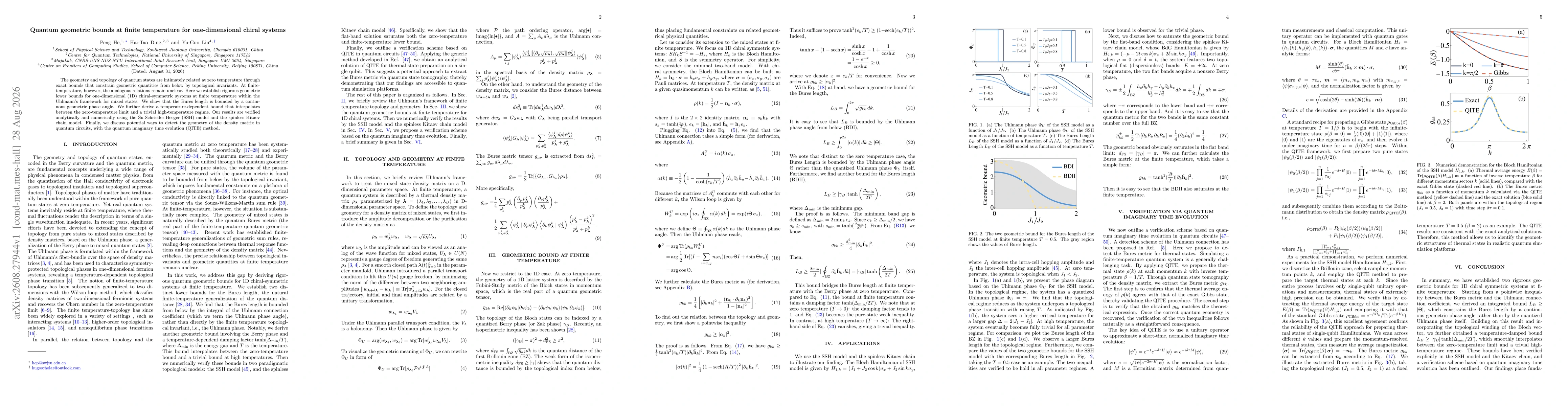 Thumbnail for Quantum geometric bounds at finite temperature for one-dimensional chiral systems