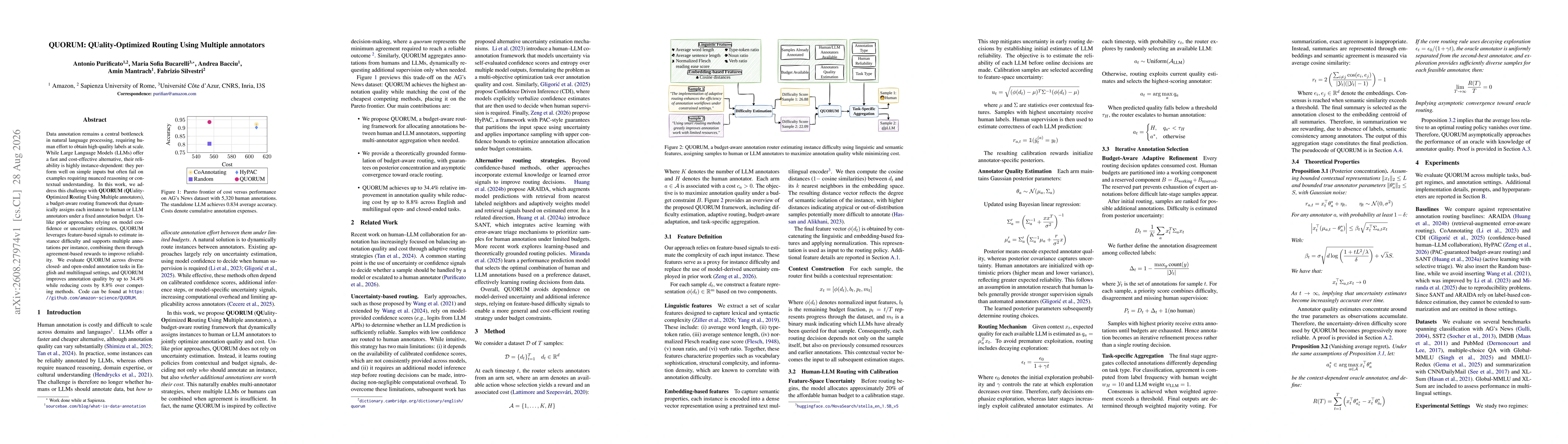 Thumbnail for QUORUM: QUality-Optimized Routing Using Multiple annotators