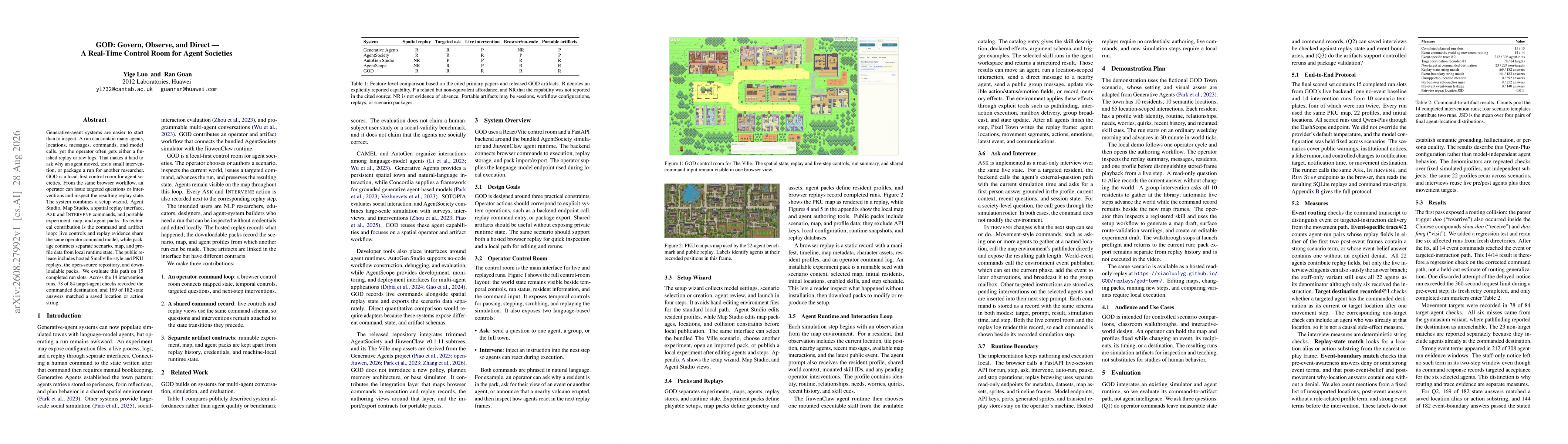 Thumbnail for GOD: Govern, Observe, and Direct - A Real-Time Control Room for Agent Societies