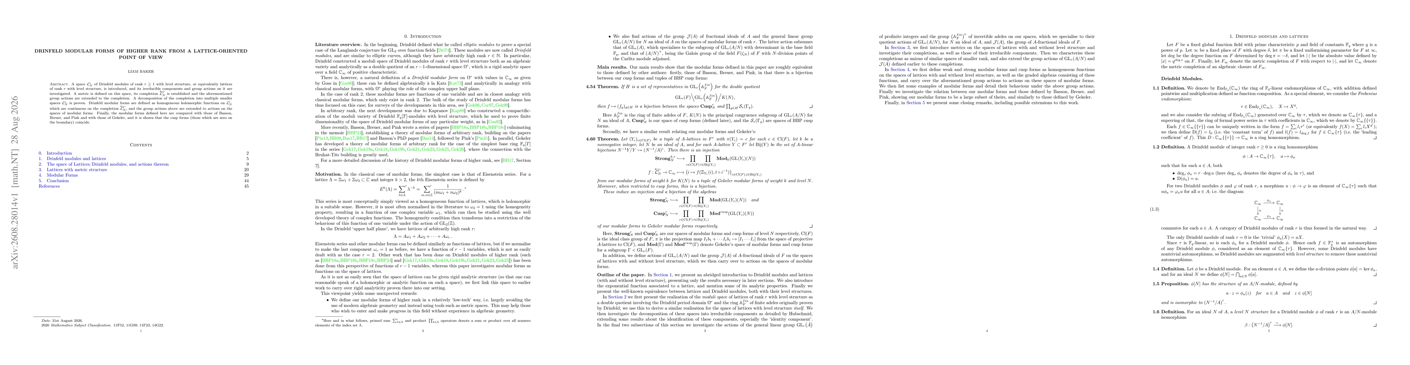 Thumbnail for Drinfeld modular forms of higher rank from a lattice-oriented point of view