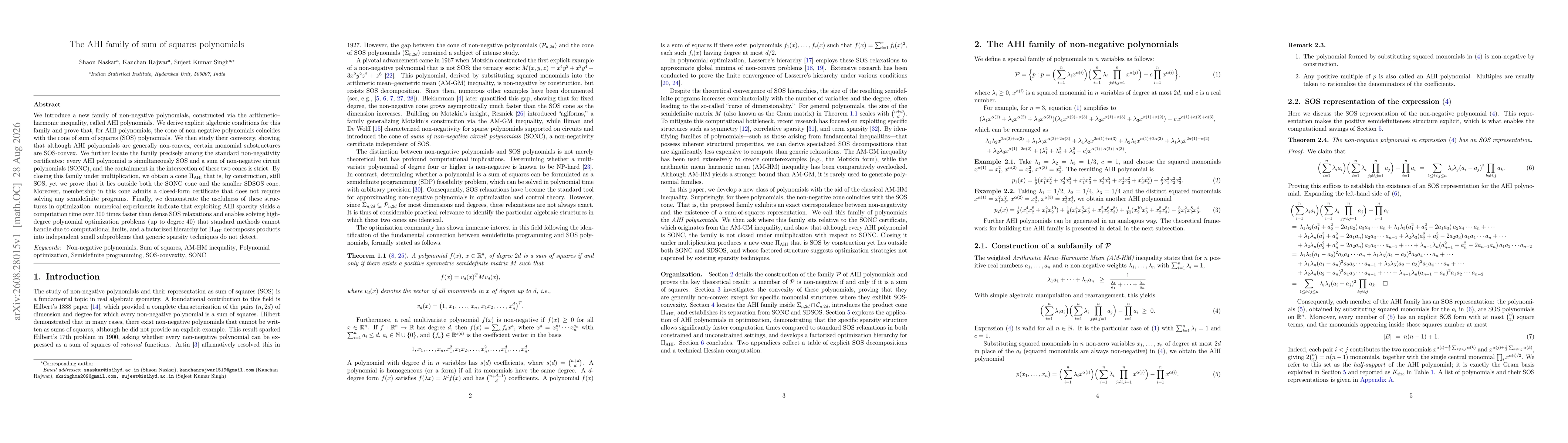 Thumbnail for The AHI family of sum of squares polynomials