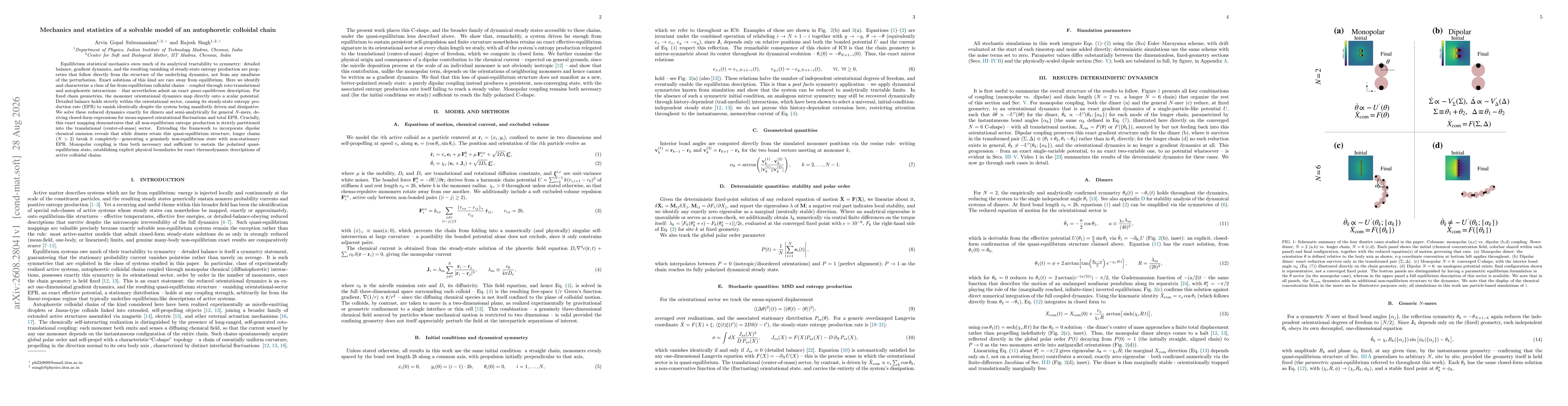 Thumbnail for Mechanics and statistics of a solvable model of an autophoretic colloidal chain