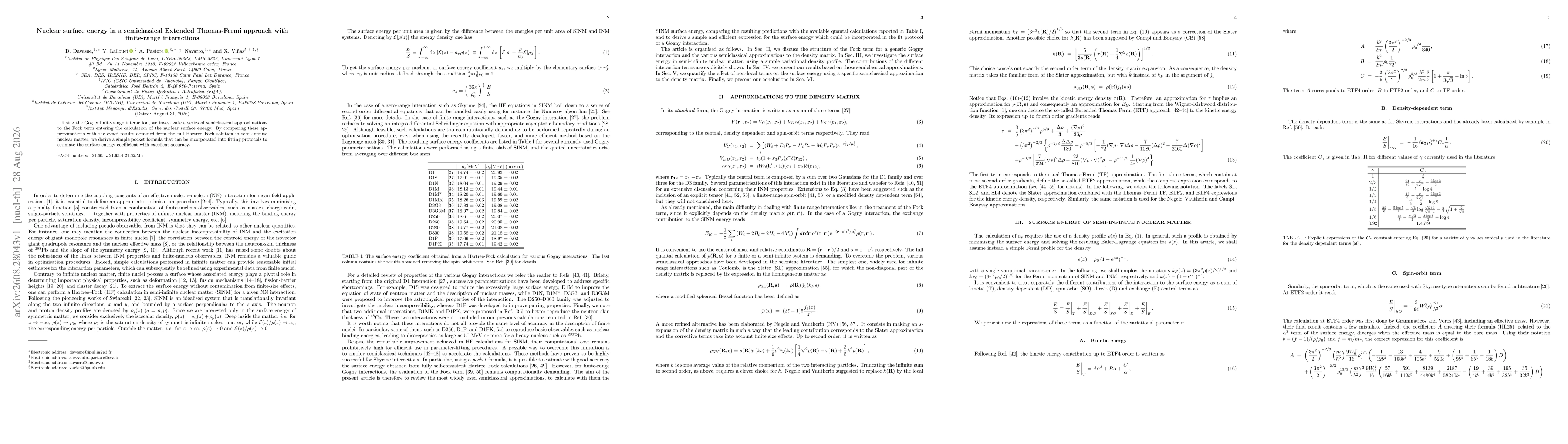 Thumbnail for Nuclear surface energy in a semiclassical Extended Thomas-Fermi approach with finite-range interactions