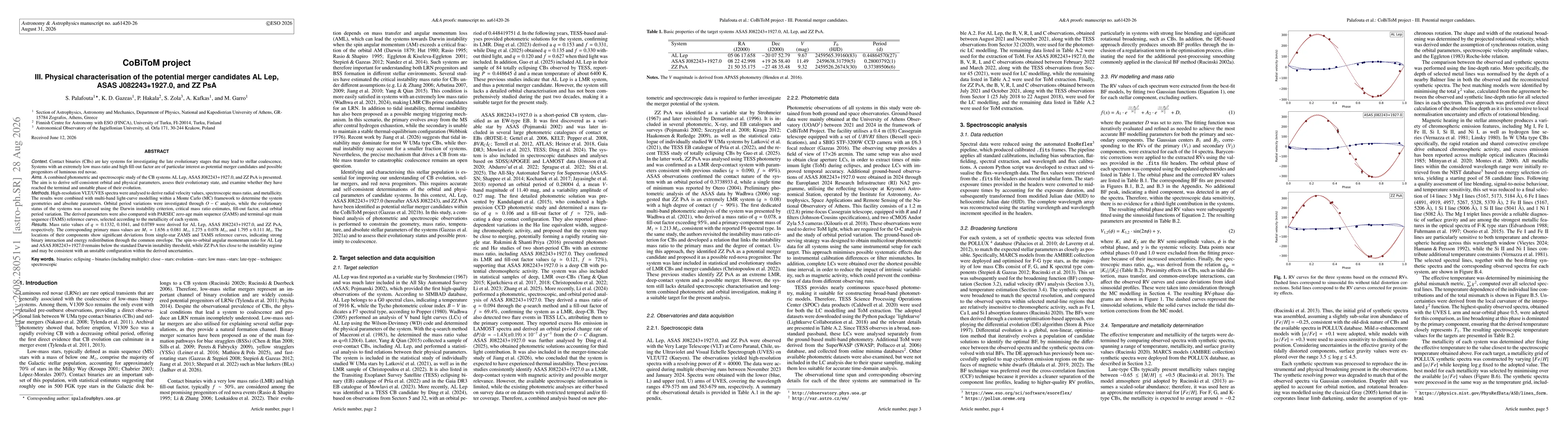 Thumbnail for CoBiToM project. III. Physical characterisation of the potential merger candidates AL Lep, ASAS J082243+1927.0, and ZZ PsA
