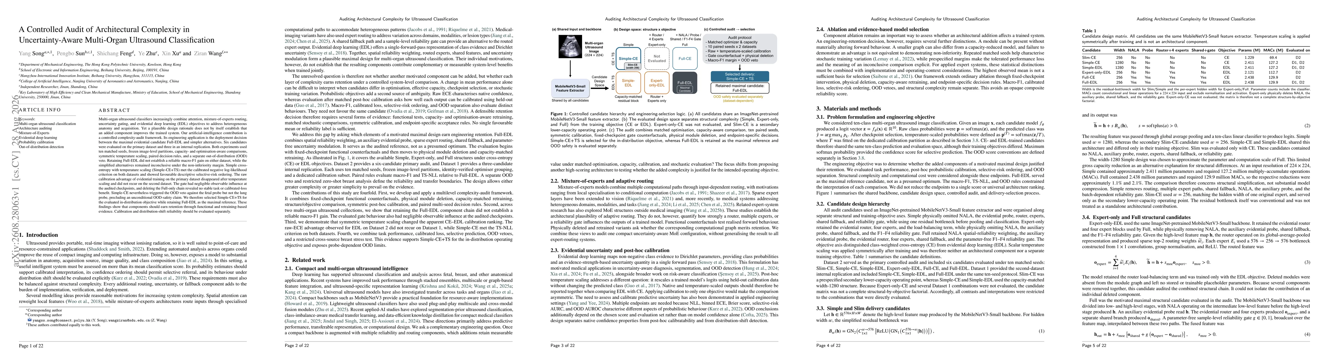 Thumbnail for A Controlled Audit of Architectural Complexity in Uncertainty-Aware Multi-Organ Ultrasound Classification