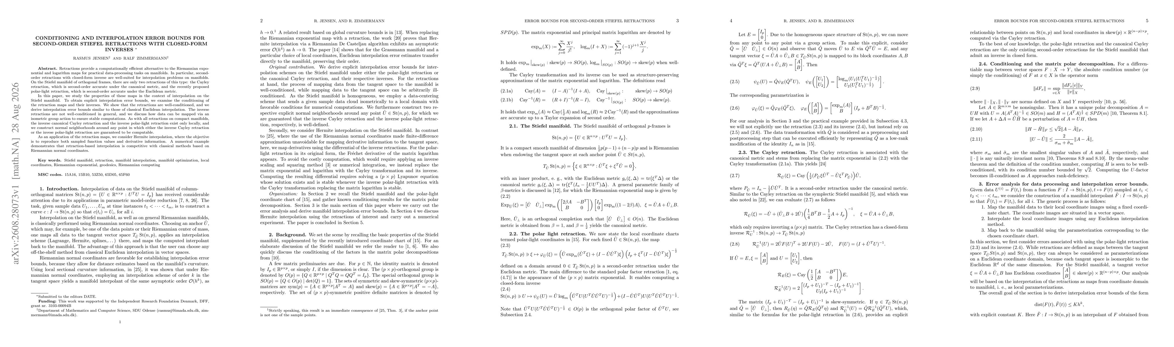 Thumbnail for Conditioning and interpolation error bounds for second-order Stiefel retractions with closed-form inverses