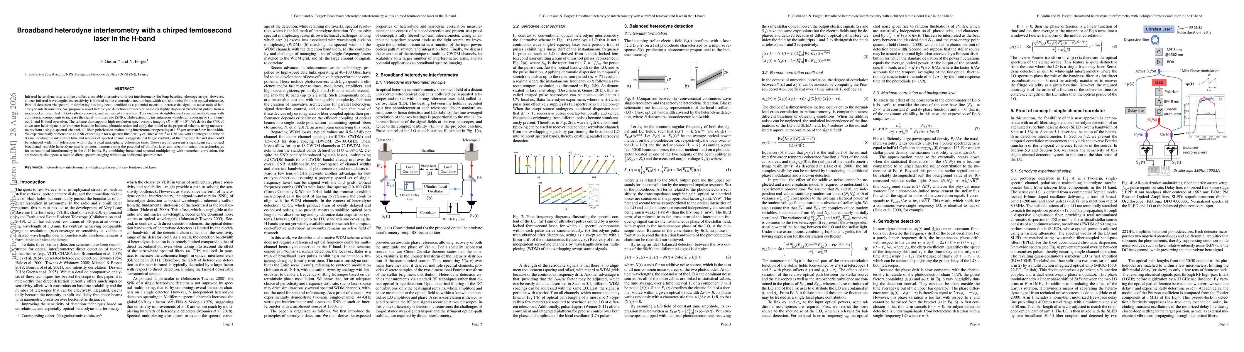 Thumbnail for Broadband heterodyne interferometry with a chirped femtosecond laser in the H-band