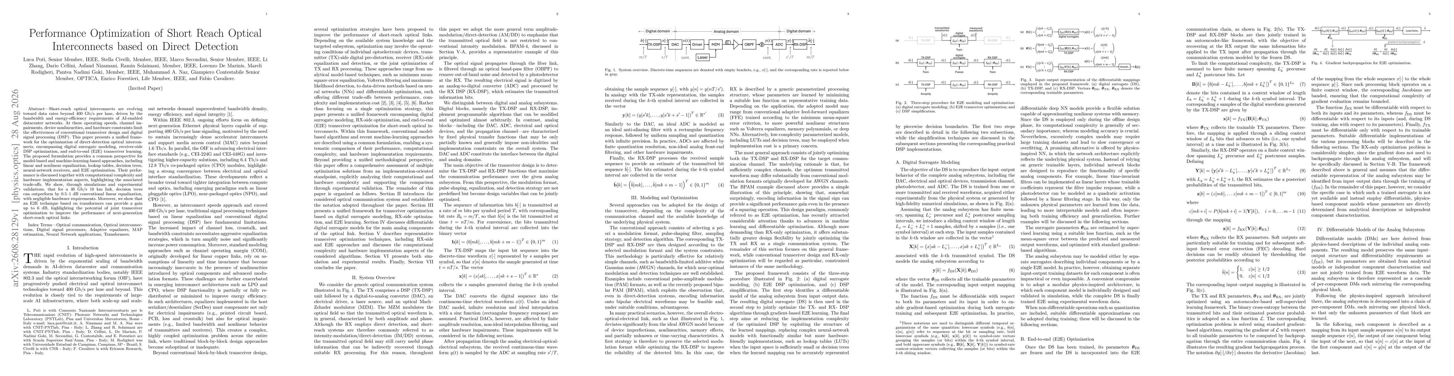Thumbnail for Performance Optimization of Short Reach Optical Interconnects based on Direct Detection
