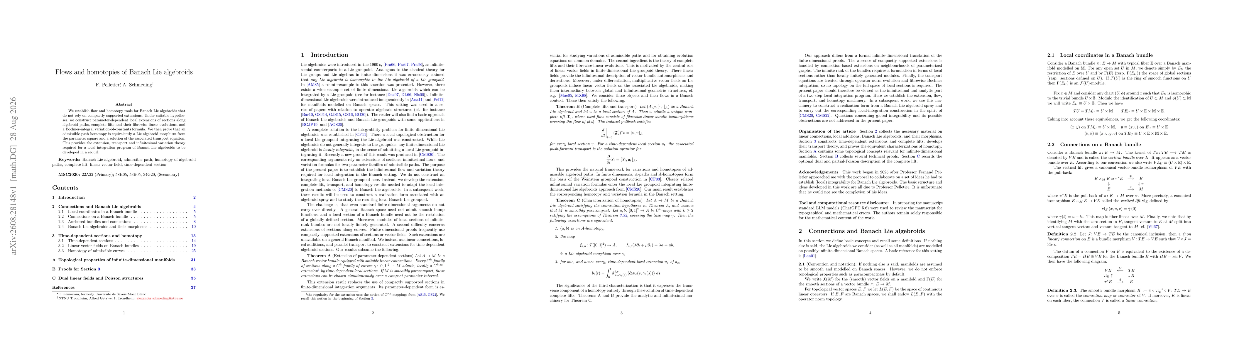 Thumbnail for Flows and Homotopies of Banach Lie algebroids