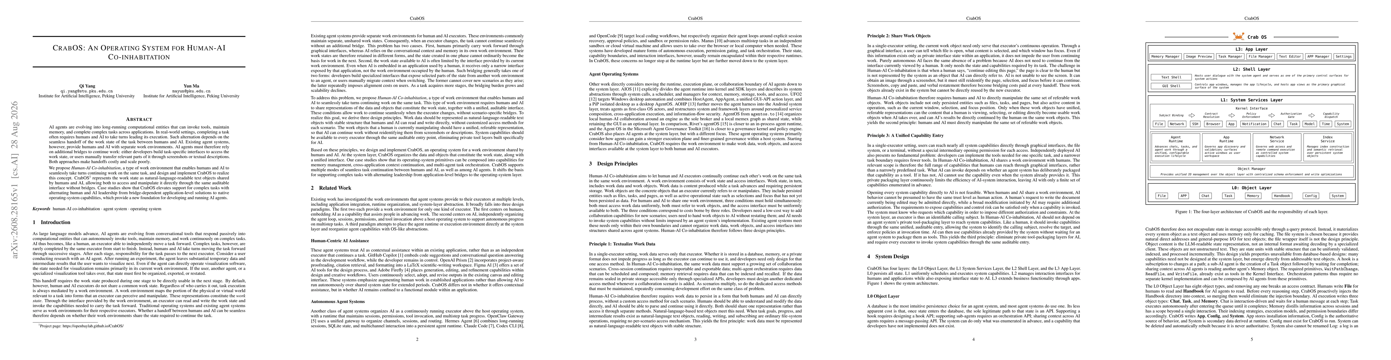 Thumbnail for CrabOS: An Operating System for Human-AI Co-inhabitation